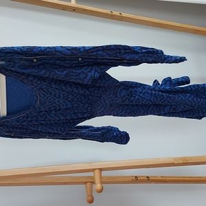 French Connection Blue Printed Dress Size 4